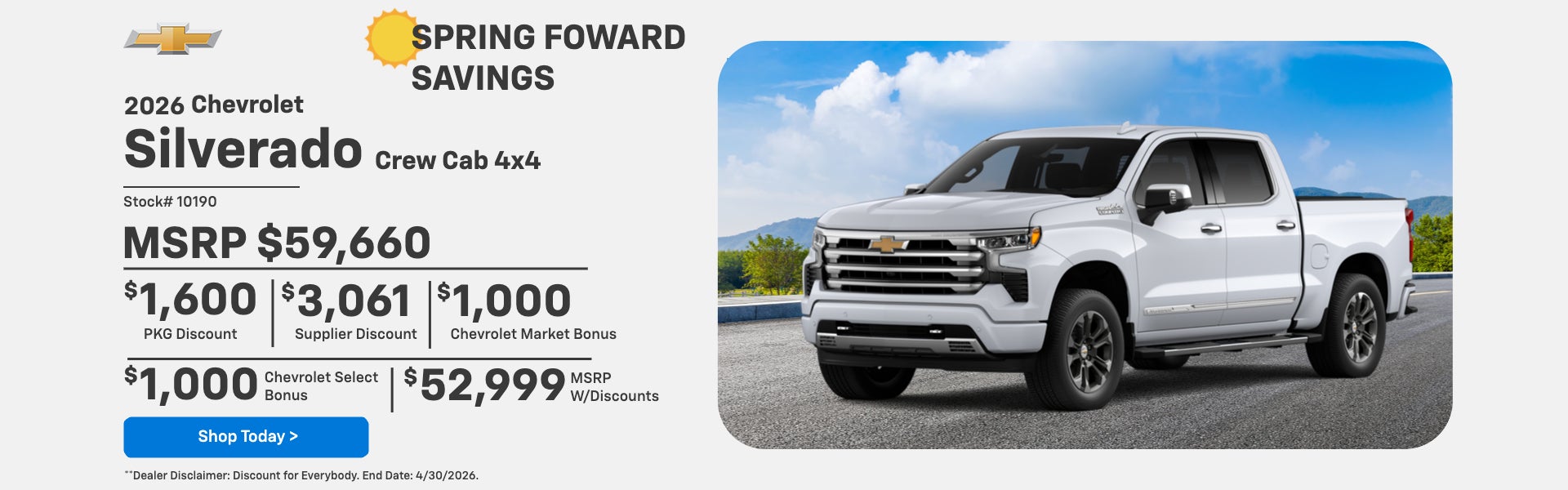 2026 Chevrolet Silverado Crew Cab 4x4